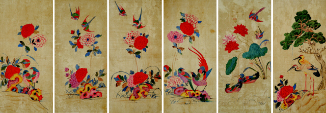 ‘화조도’, 19세기작, 6첩 병풍. /사진제공=갤러리현대