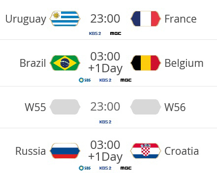 월드컵 대진표 8강 윤곽..'브라질 vs 벨기에 너무 일찍 만났네'