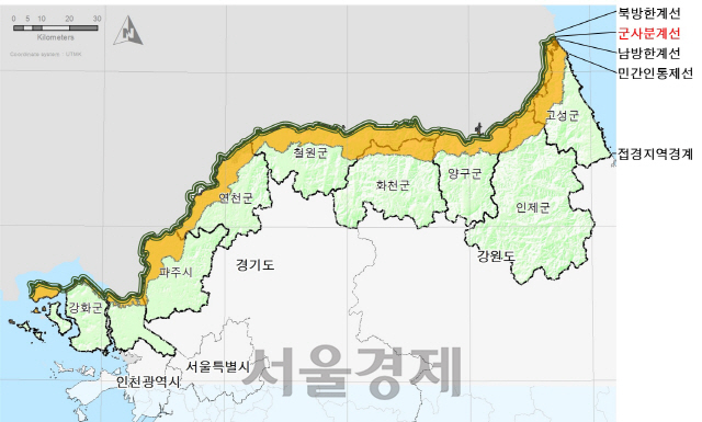 민북현황도. 사진제공=산림청