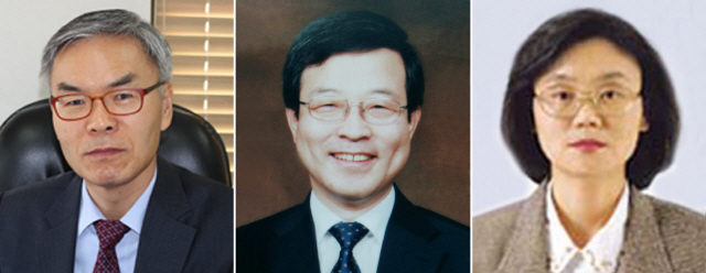 신임 대법관 후보자로 지명된 김선수 변호사(왼쪽부터)와 이동원 제주지법원장, 노정희 법원도서관장. /사진 제공=연합뉴스