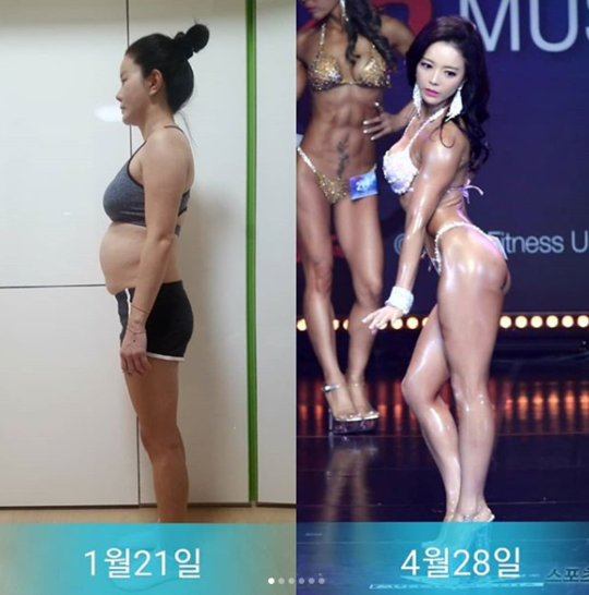 최은주, 비포애프터 보아하니..올록볼록 '섹시한 근육질 몸매'