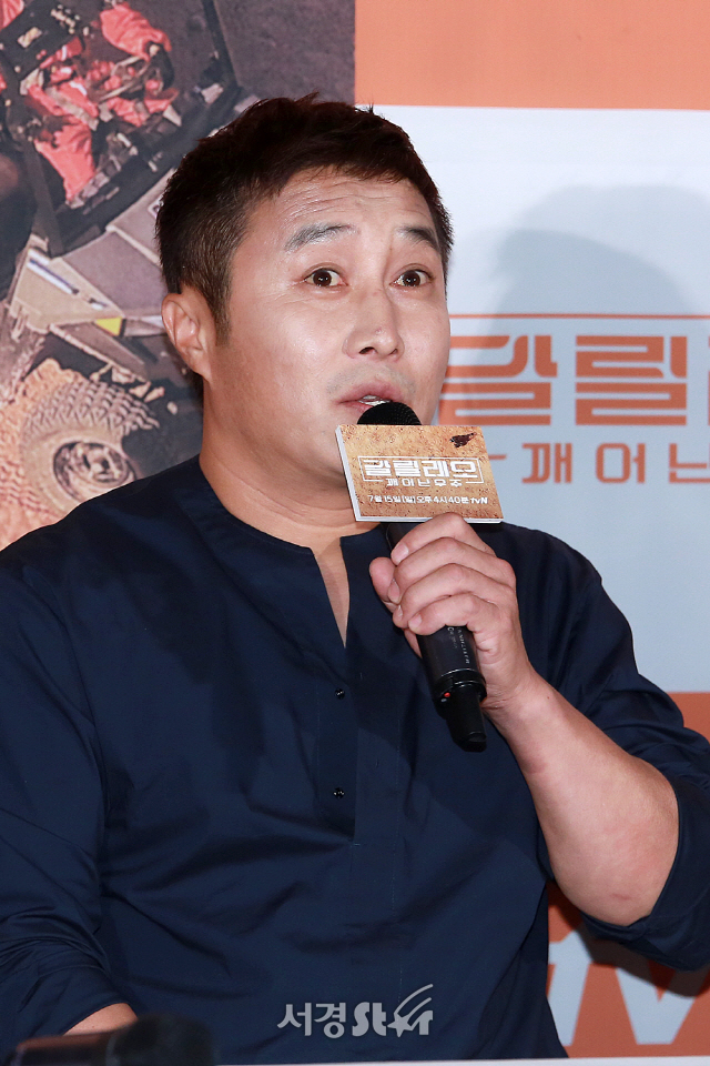 방송인 김병만이 tvN ‘갈릴레오: 깨어난 우주’ 제작발표회에 참석했다.