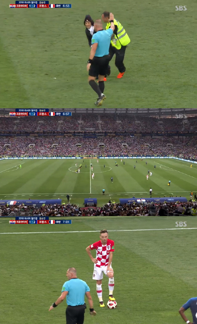 프랑스-크로아티아 월드컵 결승전 관중난입, 카메라도 관심 안 갖는 이유