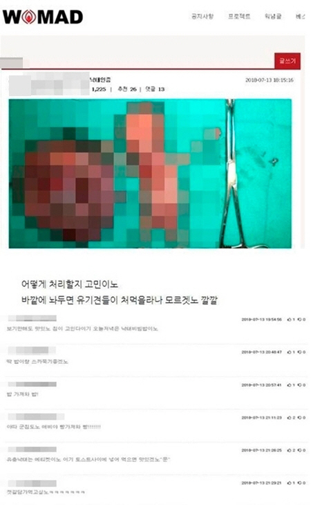 사진=워마드 캡처