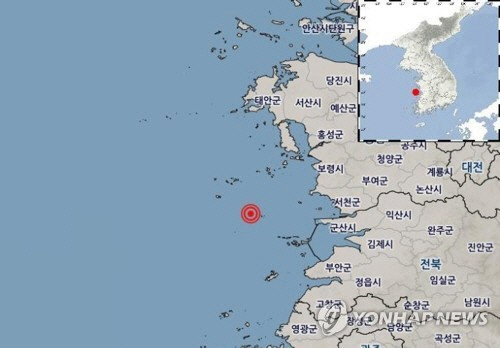 전북 군산 앞바다서 규모 2.4 지진