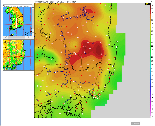 경북 영천 신령면 40.2도 기록