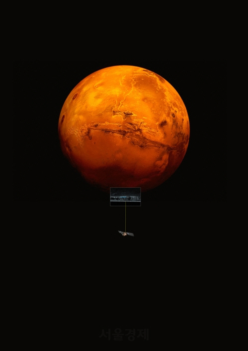 마스 익스프레스의 화성 탐사를 표현한 그림. /사진제공=ESA, INAF