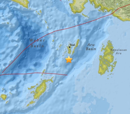 '불의 고리' 인도네시아 투알 인근서 규모 5.4 지진 발생
