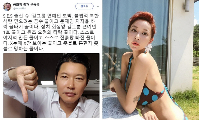 신동욱 '슈 도박 인정, 북한 석탄 덮으려는 꼼수…X눈에 X만 보여'