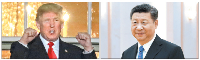 도널드 트럼프(왼쪽) 미국 대통령과 시진핑 중국 국가주석 /UPI·신화연합뉴스