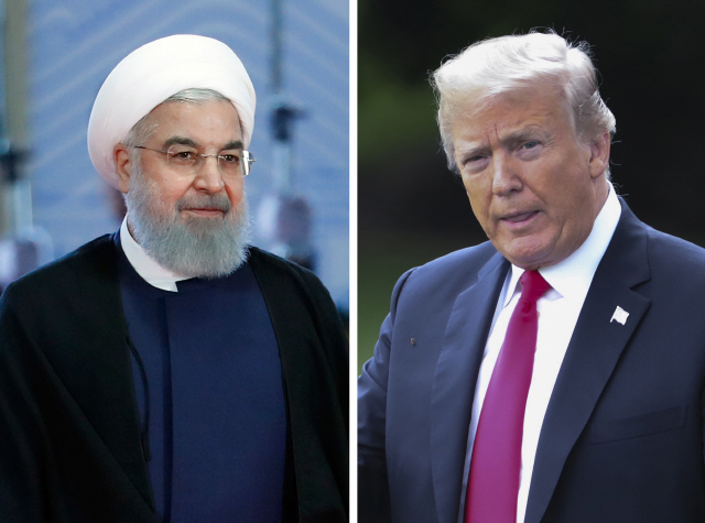 하산 로하니(왼쪽) 이란 대통령과 도널드 트럼프 미국 대통령/EPA연합뉴스