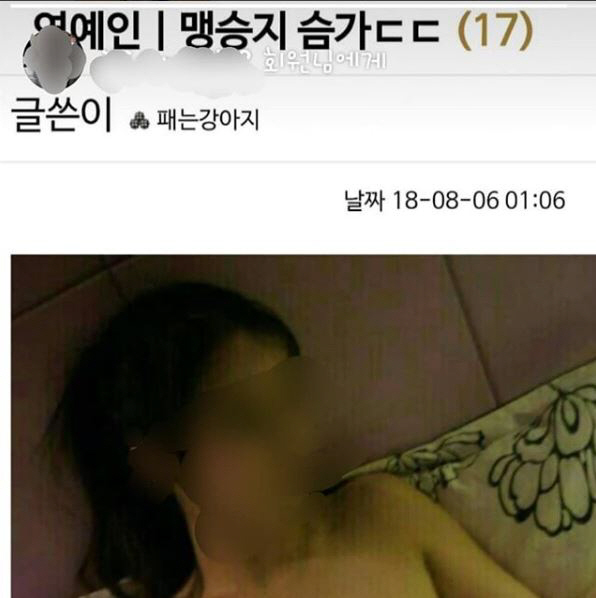 맹승지 '동영상·누드사진 없다'…음란 게시물에 강경 대응 예고