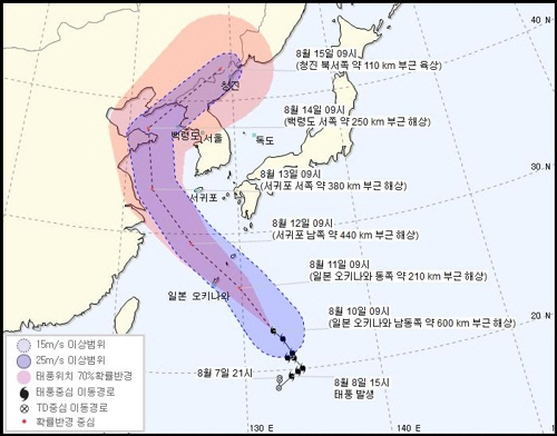 태풍 '야기' 북상, 폭염 극대화 관측…기상청 '열사병-탈진 주의'