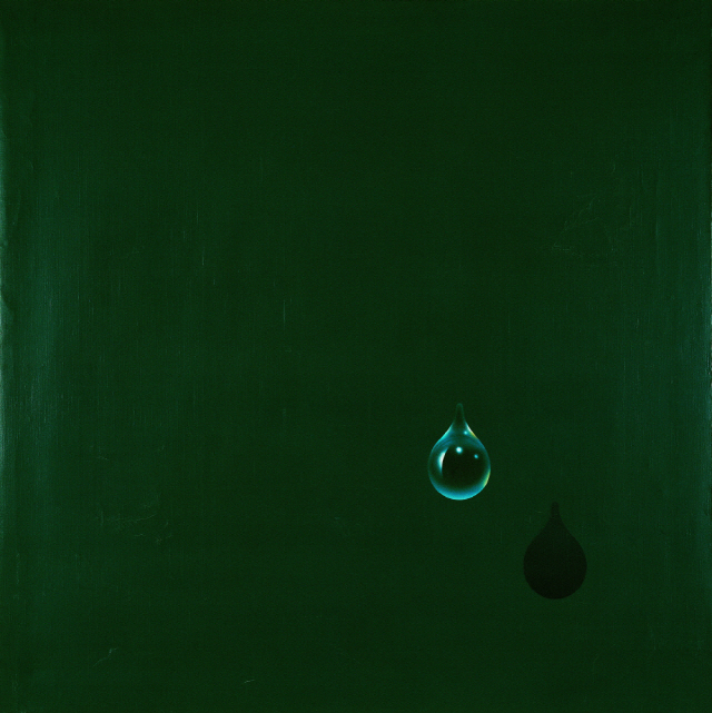 김창열의 첫 물방울 작품인 1972년작 ‘밤의 이벤트’. 작가는 이 그림을 제주 김창열미술관에 기증했다.
