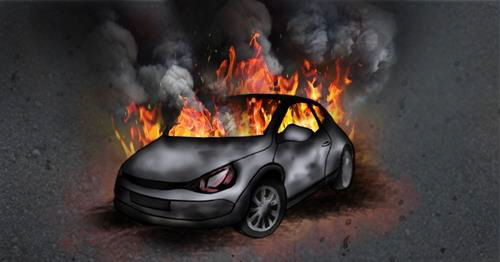 잇따르는 BMW 차량 화재가 논란이 되는 가운데 16일 새벽 고속도로를 달리던 그랜저 차량에서 화재가 발생했다./출처=연합뉴스