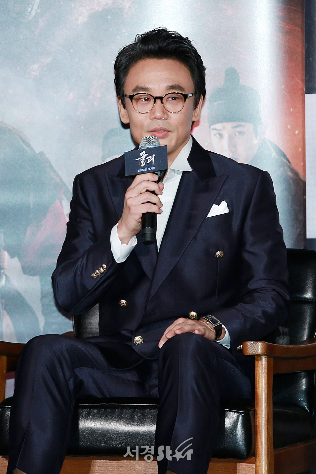 배우 김인권이 영화 ‘믈괴’ 제작보고회에 참석했다.