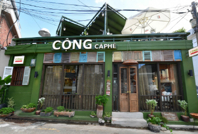 베트남 커피전문점 ‘콩카페’ 1호점 전경./사진제공=그린에그에프엔비