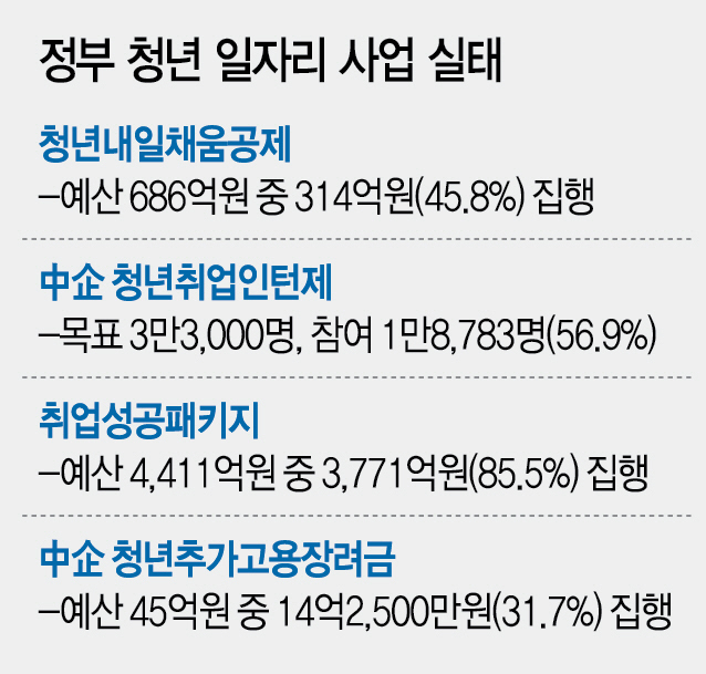 일자리 예산 절반도 못 쓰면서…매년 1.75兆씩 늘려 '실효성 의문'