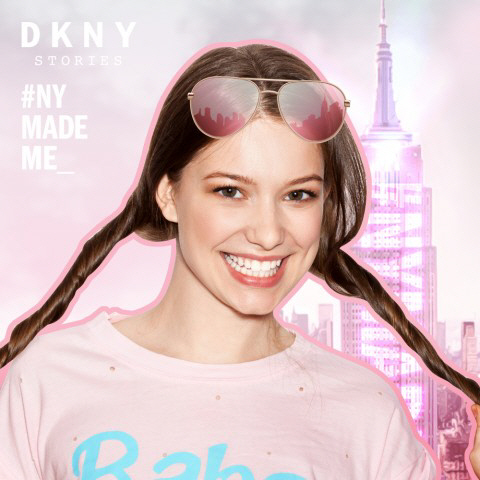 [사진=Meitu] DKNY 브랜드 AR 필터를 적용해 보정한 사진.