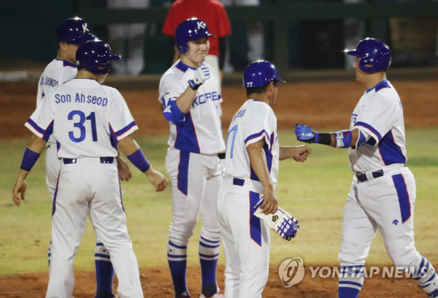 [아시안게임] 한국 야구, 인도네시아에 15-0 콜드게임승