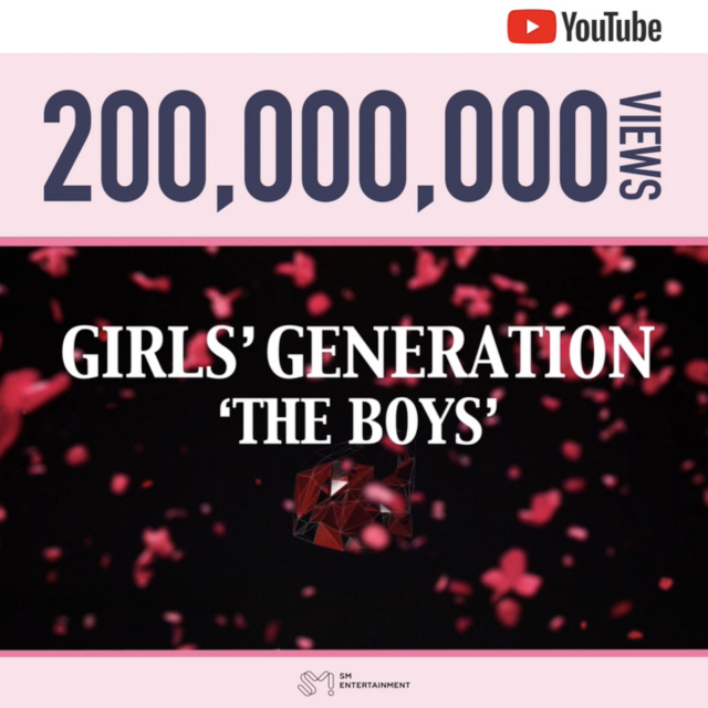 소녀시대 히트곡 ‘The Boys’ MV 유튜브 조회수 2억뷰 돌파