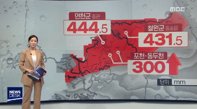 MBC ‘뉴스데스크’ 한반도 물폭탄 집중보도..시청률 10.6% 로 상승