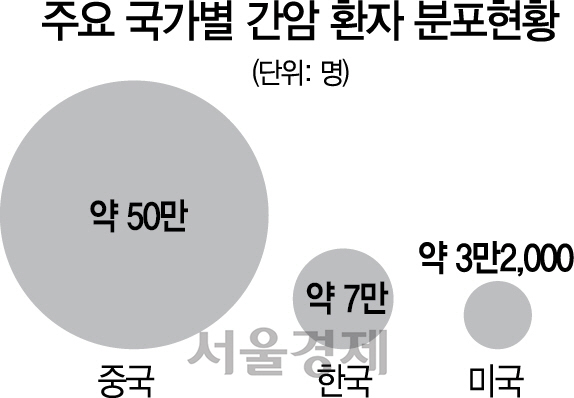 0415A16 주요 국가별 간암 환자 분포현황