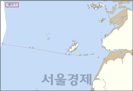 전북 고창군이 주장하는 해상경계선. /자료제공=헌법재판소