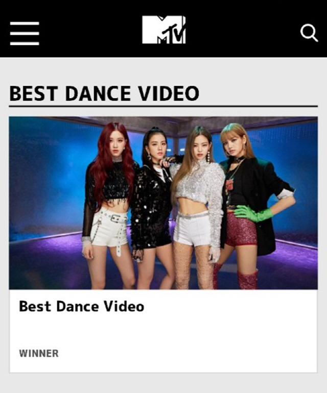 블랙핑크, 日 MTV VMAJ 2018 '베스트 댄스 비디오' 부문 수상