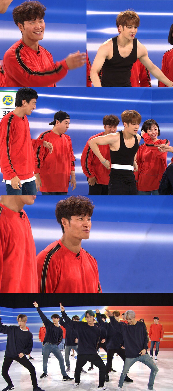 '런닝맨' 김종국 VS 갓세븐 잭슨, 상의 탈의 투혼 '맞대결'