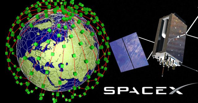 미국 항공우주업체 스페이스X가 구상하는 군집위성 프로젝트. 초소형 위성들을 저궤도에 무수히 띄워 서로 연동시킴으로써 엄청난 양의 빅데이터를 생성할 것으로 보인다. /이미지출처=스페이스X