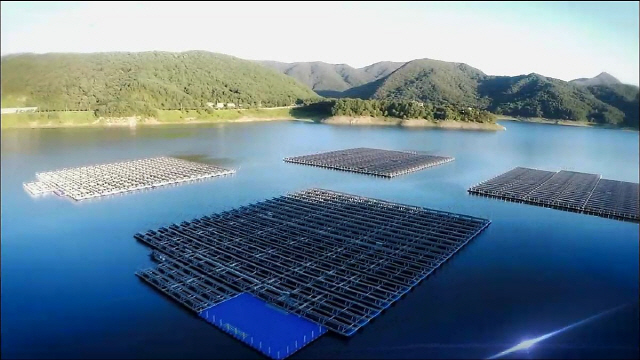 한국수자원공사가 충남 보령댐에 설치한 수상태양광 발전소 모습. /사진=한국수자원공사
