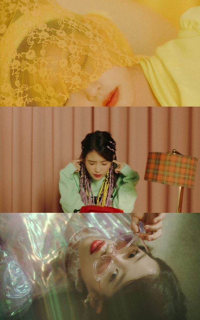 “키치해진 아이유”… 신곡 ‘삐삐’ MV 티저, 화려한 스타일 변신