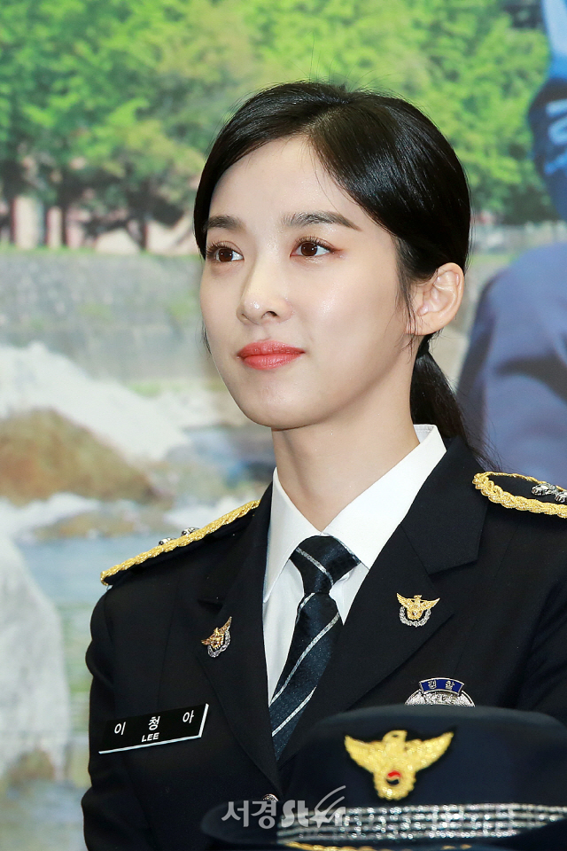 배우 이청아가 MBC 에브리원 ‘시골경찰4’ 제작발표회에 참석했다.