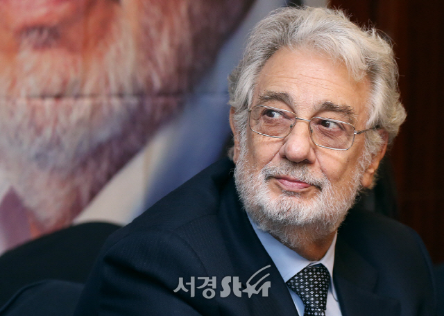 스페인 태생 성악가 플라시도 도밍고(Placido Domingo)가 24일 오후 서울 송파구 잠실 롯데호텔에서 열린 플라시도 도밍고 내한공연 기자간담회에 참석하고 있다. /사진=양문숙 기자