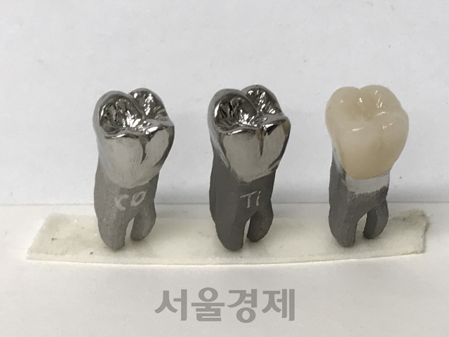 센트롤이 3D프린팅 기술로 제작한 실형상 치근 모듈 /사진제공=센트롤