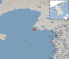 5일 북한 황해남도 옹진군 앞바다에서 두 차례 지진이 관측됐다./사진=기상청 제공