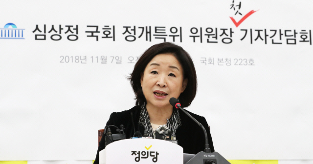 심상정 '선거제 개편..민주당·한국당 동시 결단해야'