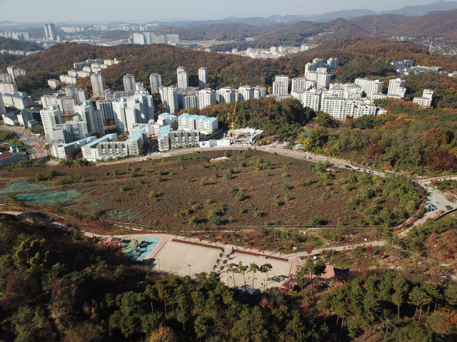 국립한국문학관 부지 전경.