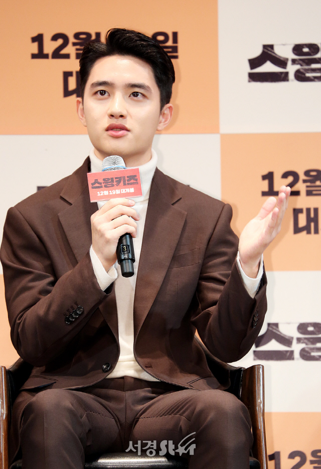 배우 도경수가 12일 오전 서울 코엑스아티움 ‘SMTOWN 씨어터’에서 열린 제작보고회에 참석하고 있다. /사진=양문숙 기자