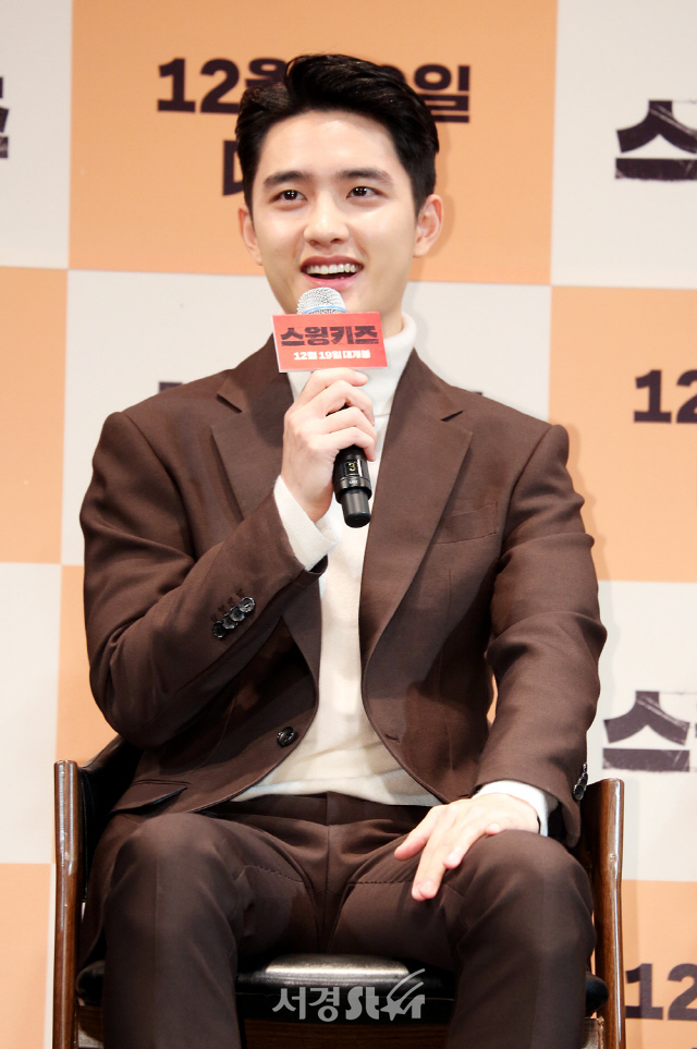 배우 도경수가 12일 오전 서울 코엑스아티움 ‘SMTOWN 씨어터’에서 열린 제작보고회에 참석하고 있다. /사진=양문숙 기자