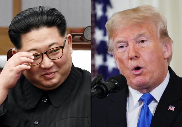김정은(왼쪽) 북한 국무위원장과 도널드 트럼프 미국 대통령 /AFP연합뉴스