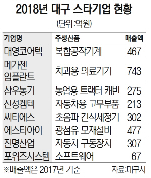 2018년 대구 스타기업 현황