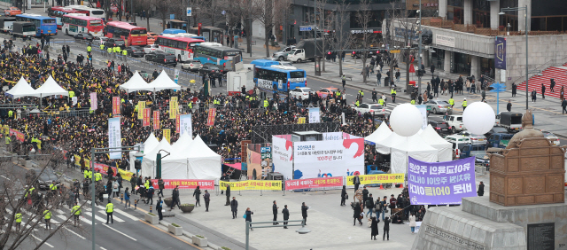 '법통과하면 모두 폐원'…한유총, '유치원 3법' 저지 집회