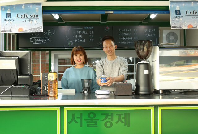 한남대 베트남 유학생들이 교내에 카페 ‘쓰어다’를 창업하고 영업중에 있다. 사진제공=한남대