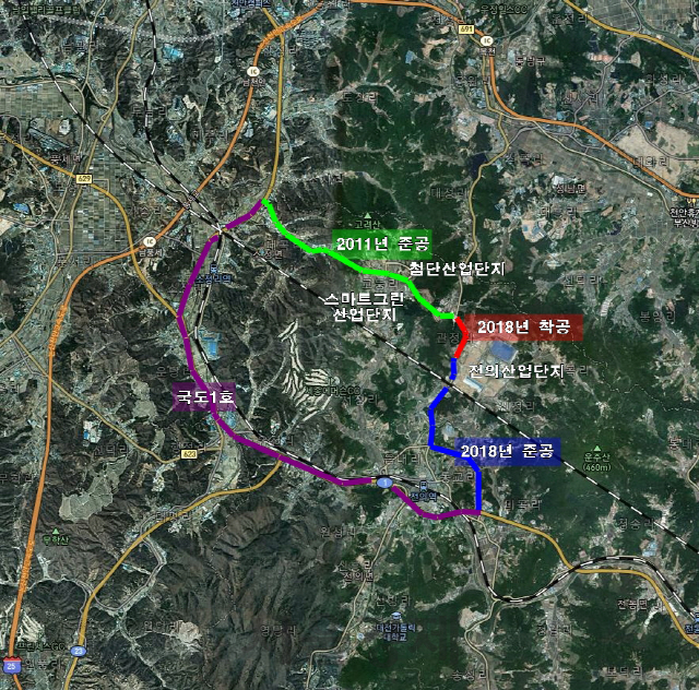 세종 북부권 환상형 도로 건설계획. 사진제공=세종시