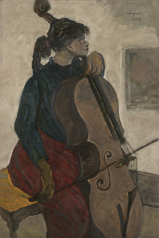 권옥연 ‘첼로를 연주하는 여인’, 1953년, 캔버스에 유채, 95.5x65.5cm /사진제공=가나문화재단
