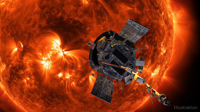미국 나사의 태양 탐사선 ‘파커 솔라 프로브(Parker Solar Probe)’가 태양에 접근하는 이미지. /출처=NASA/Johns Hopkins APL/Steve Gribben