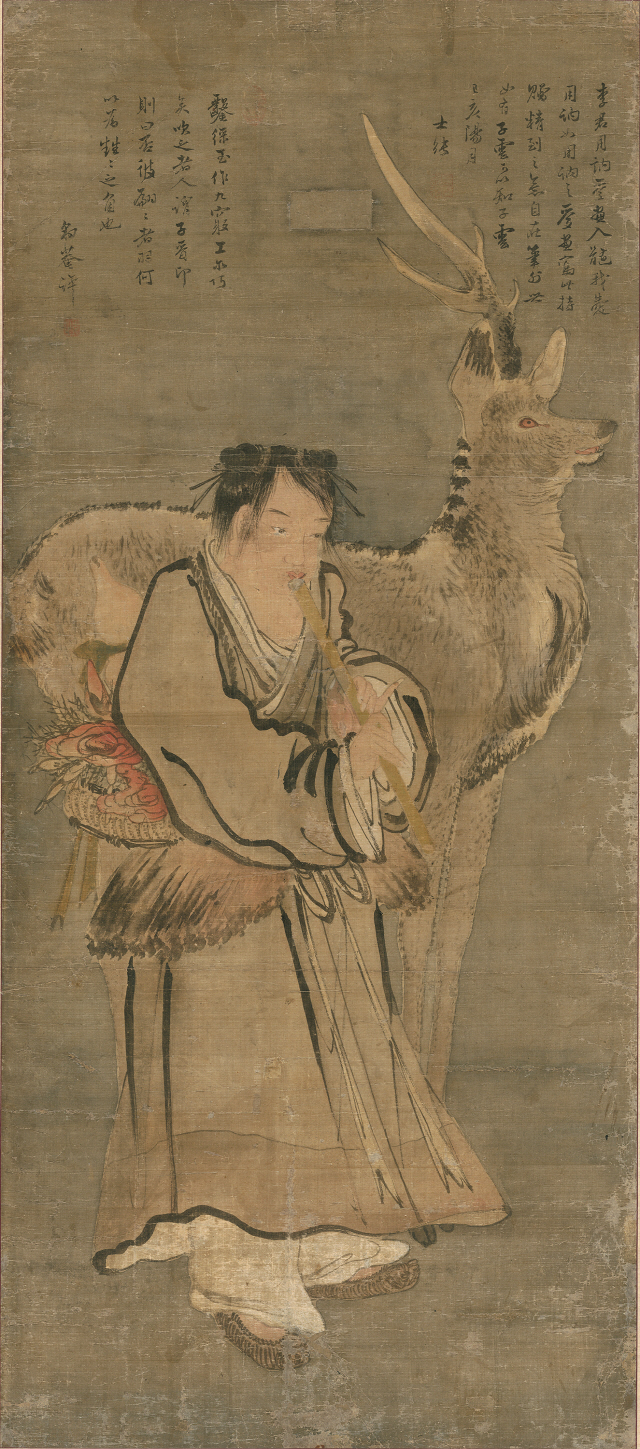 김홍도가 32세이던 1779년에 그린 ‘신선도’ 중 피리부는 한상자를 그린 작품. /사진제공=국립중앙박물관
