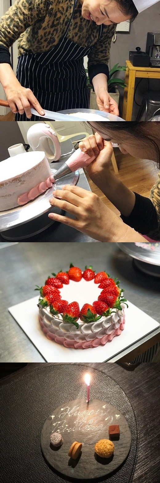 '♥윤계상' 위한 이벤트…이하늬 직접 만든 생일 케이크 공개